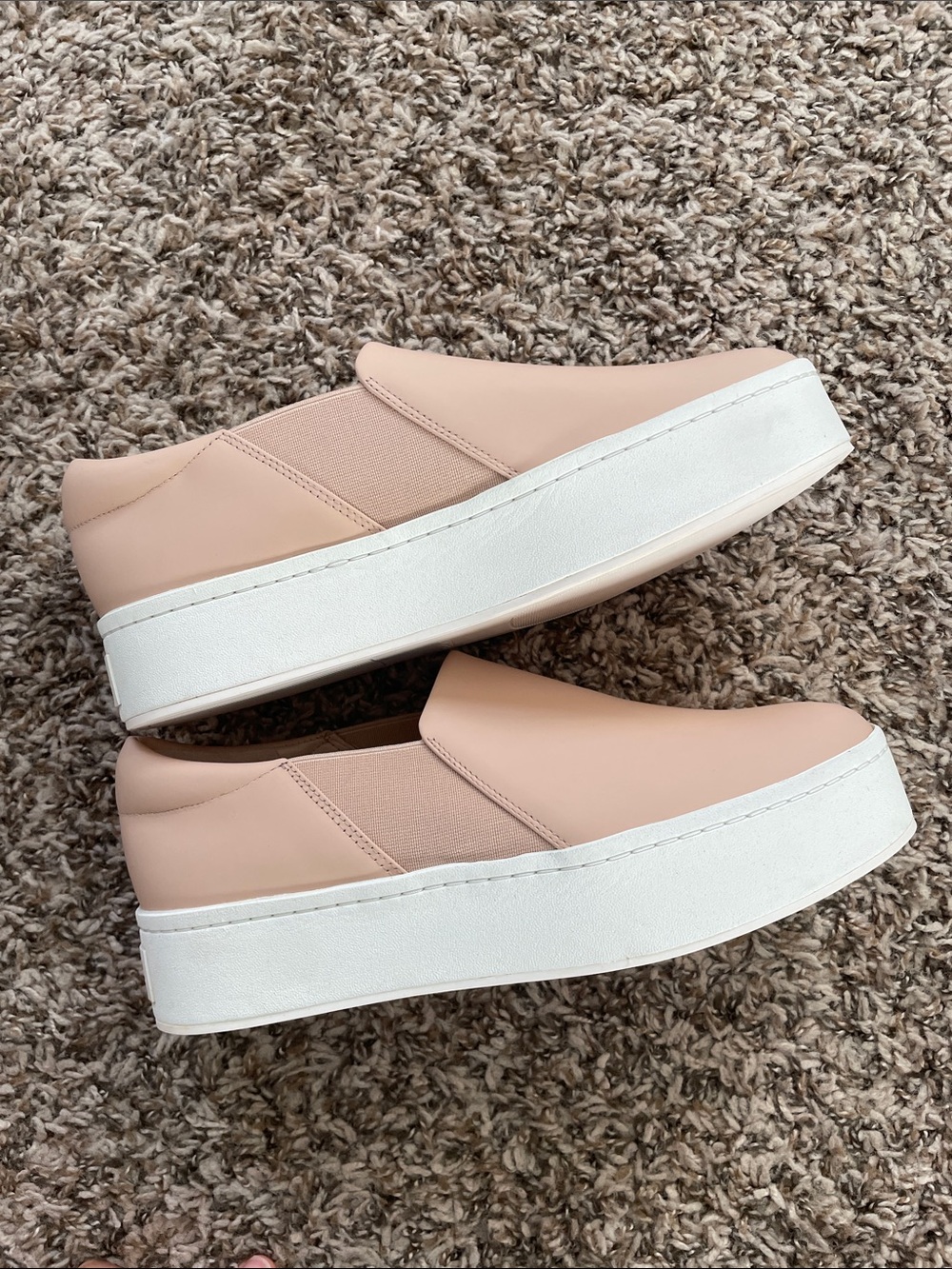 Vince Warren Leather Slip-On Platform Sneakers size 8 Pink Blush - Picture 8 of 10